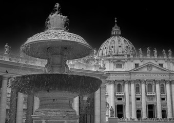 Fountains of St. Peter´s Square. 