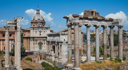 Fototapeta na wymiar Columns of ancient Rome.