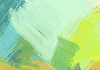 Abstract painting on canvas. Hand made art. Colorful texture. Modern artwork. Strokes of fat paint. Brushstrokes. Contemporary art. Artistic background image. © Jakub