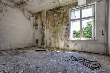 Inside the destroyed house