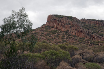 Wilpena Pound South Australia, view of a peak in the pound