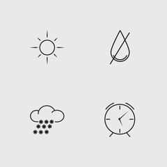 Web outline vector icons set