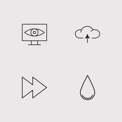 Web outline vector icons set