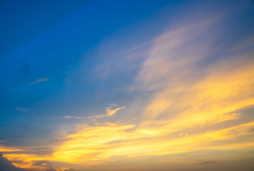   colorful sky  twilight sky after sunset with clouds for background .