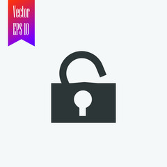 unlock icon vector