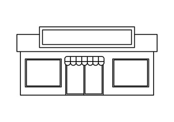 shop icon over white background, vector illustration