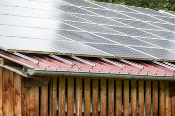 Solarzellen auf dem Dach