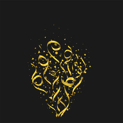 Golden confetti background