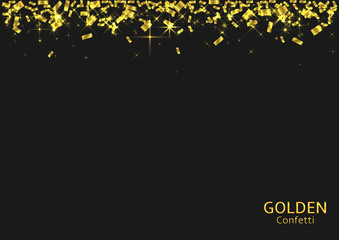 Golden confetti background