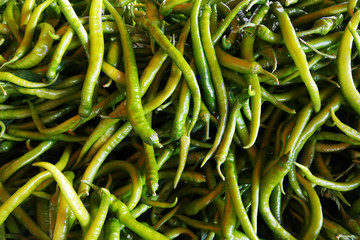 Pepper background texture of hot chili seasoning is a fiery dish for sale.