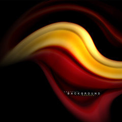 Fluid mixing colors vector wave abstract background design. Colorful mesh waves