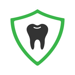 Teeth protection glyph icon