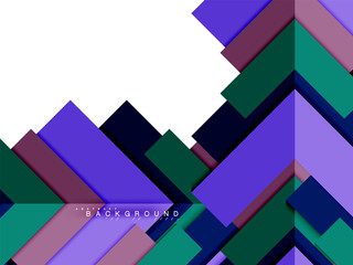 Multicolored abstract geometric shapes, geometry background for web banner