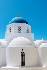 Church at Pyrgos town in Santorini island, Greece