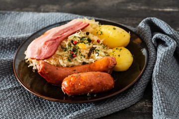 Central and Eastern European cuisines choucroute - sauerkraut with riesling