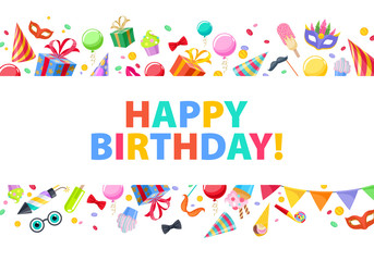Happy birthday - celebration party carnival festive background.