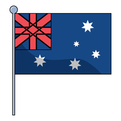 australia flag icon over white background, colorful design. vector illustration