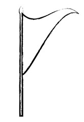 flag icon over white background, vector illustration