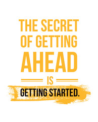 The secret of getting ahead design banner