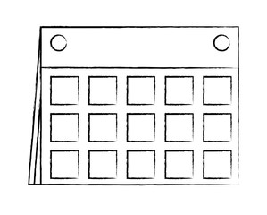 calendar planner icon over white background, vector illustration