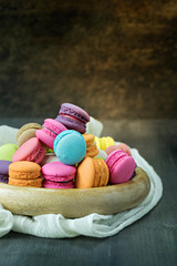 colorful of macarons