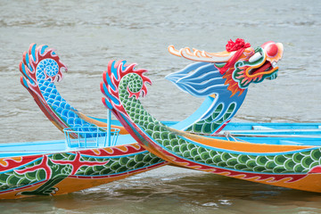 Dragon boat. Chinese dragon boat festival