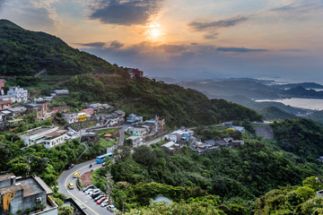 landscape of jioufen village, taiwan