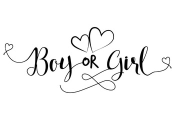 Boy od Girl?' - Pregnant vector illustration. Typography illustration for pregnants.  Good for scrap booking, posters, greeting cards, banners, textiles, T-shirts, mugs or other gifts, baby clothes.