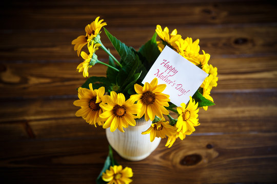 bouquet of yellow big daisies