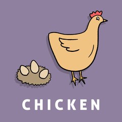 Chicken cartoon illustration