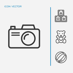 Camera icon vector