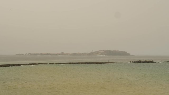 Island of Goree as seen from Dakar. Senegal, Africa.