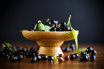 ripe berries black currant