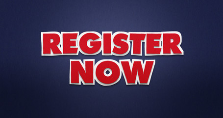 Register now. Paper Cut look