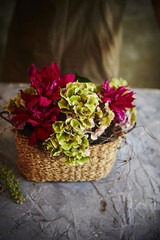 Flower arrangement basket 
