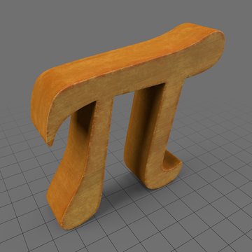 Wooden Pi symbol