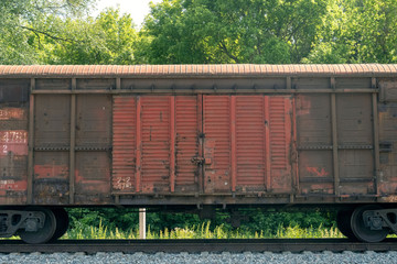 Fototapeta na wymiar Freight transport by rail, cisterns, wagons