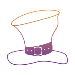 irish top hat over white background, vector illustration