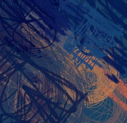 Abstract painting on canvas. Hand made art. Colorful texture. Modern artwork. Strokes of fat paint. Brushstrokes. Contemporary art. Artistic background image.