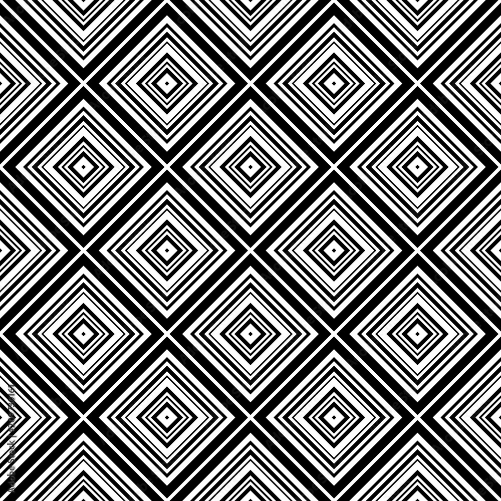 Poster vector seamless geometric pattern. checkered monochrome background.