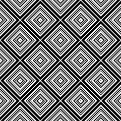 Vector seamless geometric pattern. Checkered monochrome background.