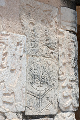 Chichen Itza, one of the most famous Mayan cities. Mexico, Chichen Itzá, Yucatán.	Architectural details that can be admired in the ruins