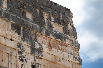 Chichen Itza, one of the most famous Mayan cities. Mexico, Chichen Itzá, Yucatán.	Architectural details that can be admired in the ruins