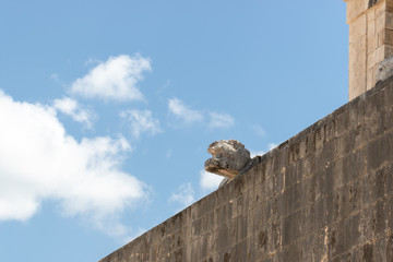 Holy Snake - Cuculcan, Chichen Itza, one of the most famous Mayan cities. Mexico, Chichen Itzá, Yucatán.