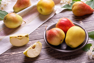 still life with apples and pears