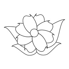 flower plant icon over white background, vector illustration