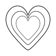 heart icon over white background, vector illustration
