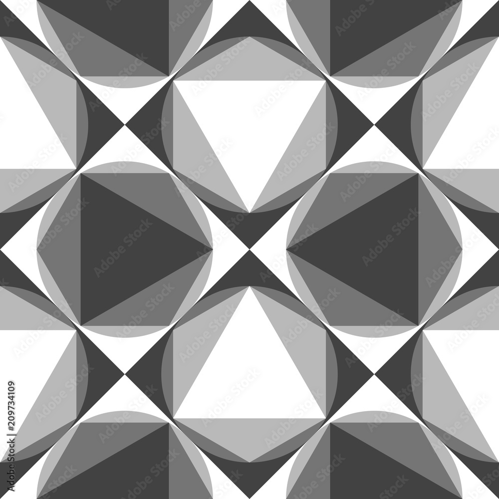 Aufkleber seamless pattern of simple geometric shapes. vector illustration.