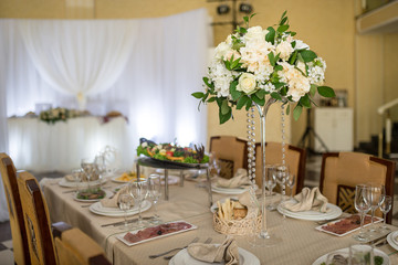 Served banquet in the restaurant