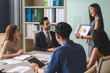 Business meeting of business people.
